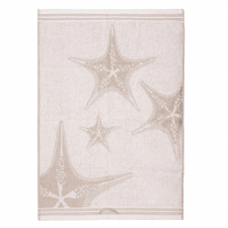 Torchon en coton bio - Crème Étoile - 50x70 cm