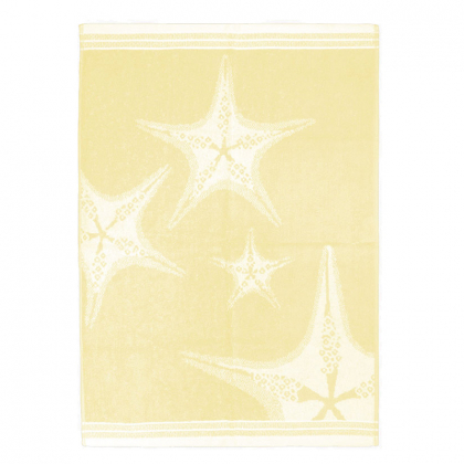Torchon en coton bio - Jaune Étoile - 50x70 cm