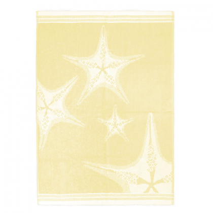 Torchon en coton bio - Jaune Étoile - 50x70 cm