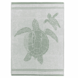 Torchon en coton bio - Vert Tortue - 50x70 cm