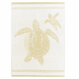 Torchon en coton bio - Jaune Tortue - 50x70 cm