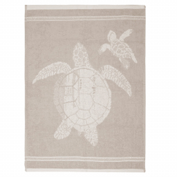 Torchon en coton bio - Crème Tortue - 50x70 cm