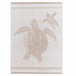 Torchon en coton bio - Crème Tortue - 50x70 cm