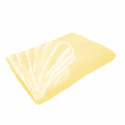 Torchon en coton bio - Jaune Coquillages 50x70 cm