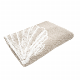 Torchon en coton bio - Crème Coquillages 50x70 cm
