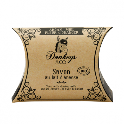 Savon au lait d'ânesse - Argan, miel et fleur d'oranger - 100g