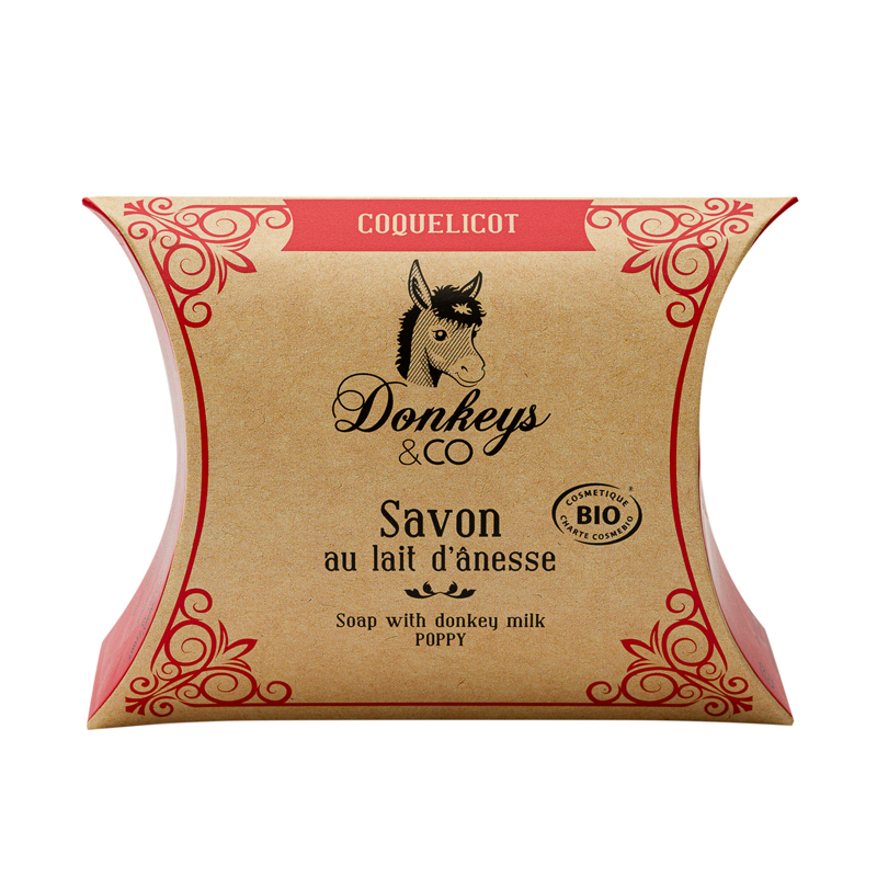 Savon au lait d'ânesse - Coquelicot - 100g