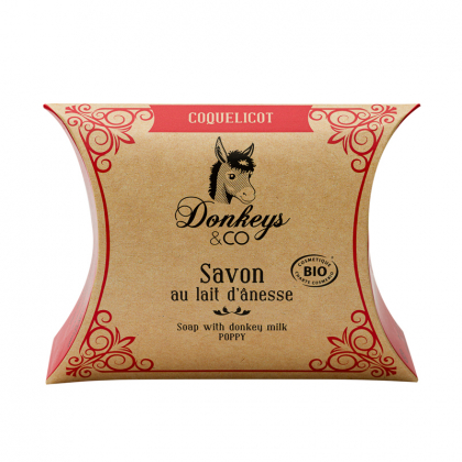 Savon au lait d'ânesse - Coquelicot - 100g