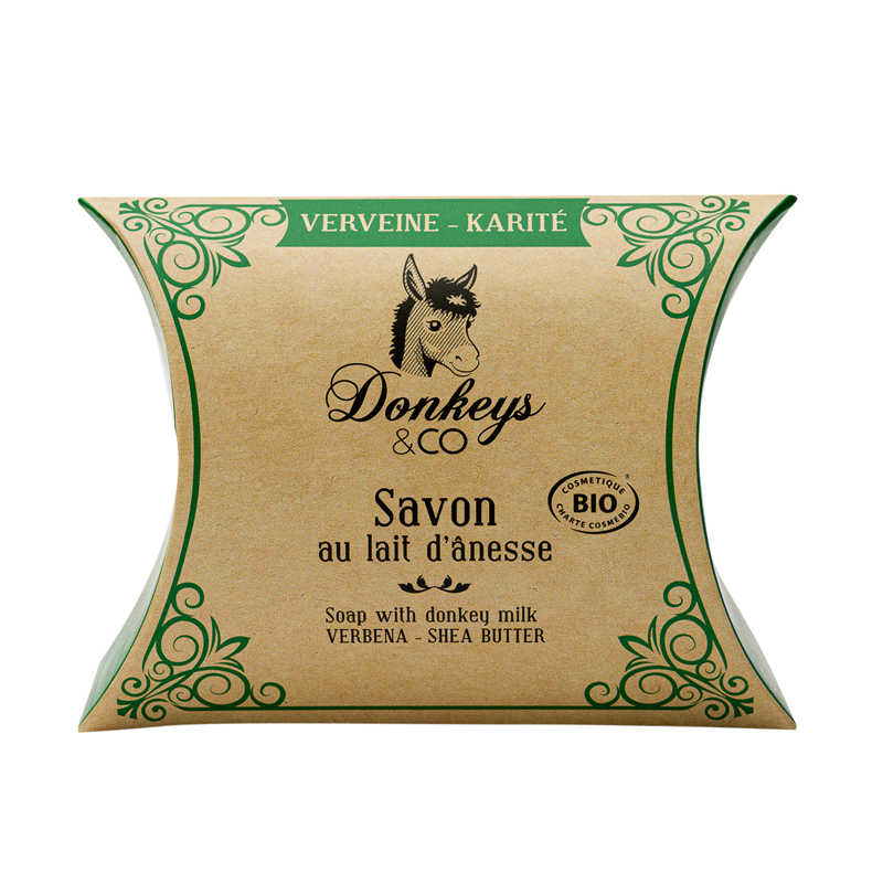 Savon au lait d'ânesse - Verveine et karité - 100g