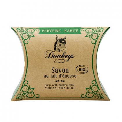 Savon au lait d'ânesse - Verveine et karité - 100g