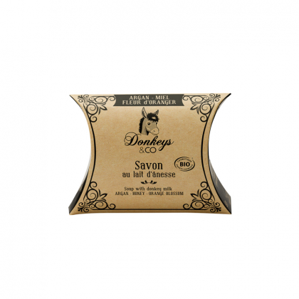 Savon au lait d'ânesse - Argan, miel et fleur d'oranger - 25g