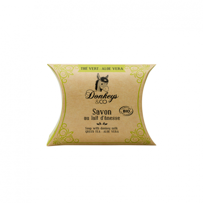 Savon au lait d'ânesse - Thé vert et Aloe Vera - 25g