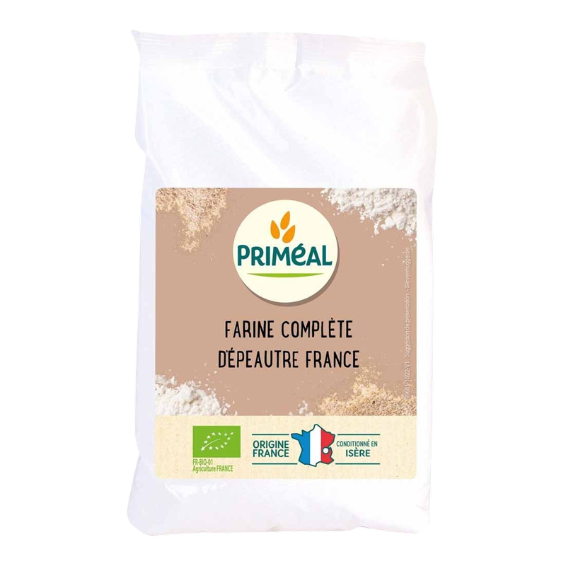 Farine complète d'épeautre - 1kg, Priméal