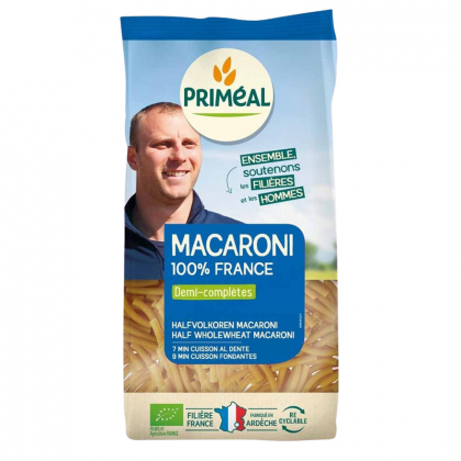 Macaroni demi-complets origine France - 500g