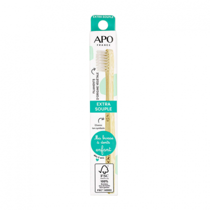 Brosse à dent enfant en bambou - Extra souple
