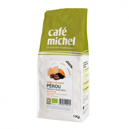 Café bio en grain - Pérou - 1kg