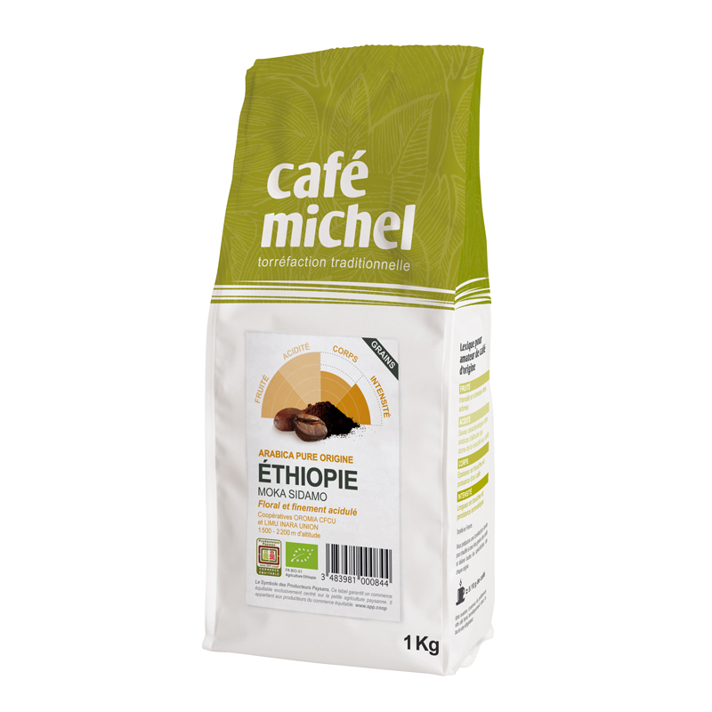 Café bio en grains - Éthiopie - 1kg