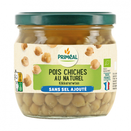 Pois chiches bio sans sel - Origine France - 370ml