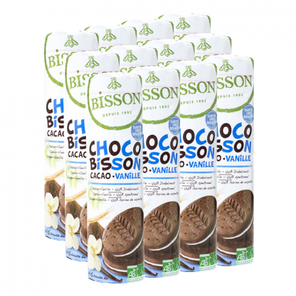 Biscuits Choco Bisson - Cacao vanille - Lot de 12x300g