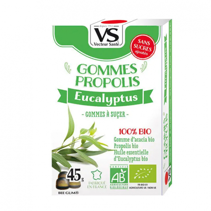 Gomme propolis à eucalyptus sans sucre - 45g