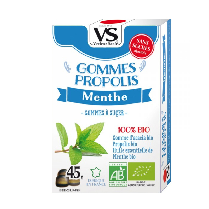 Gomme propolis à la menthe sans sucre - 45g