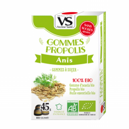 Gommes propolis à l'anis bio sans sucre - 45g