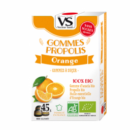 Gommes propolis à l'orange bio sans sucre - 45g