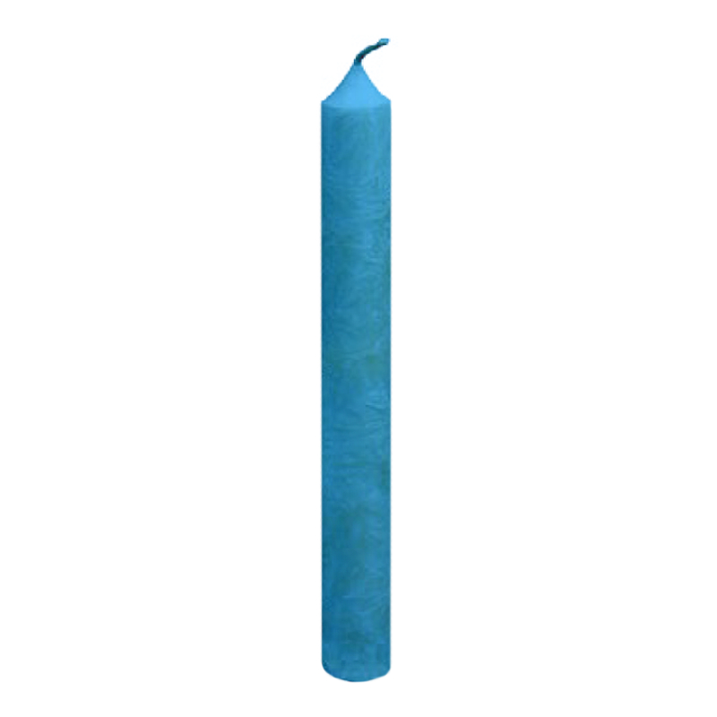 Chandelle en stéarine - Bleu ciel - 2x20cm, Blue