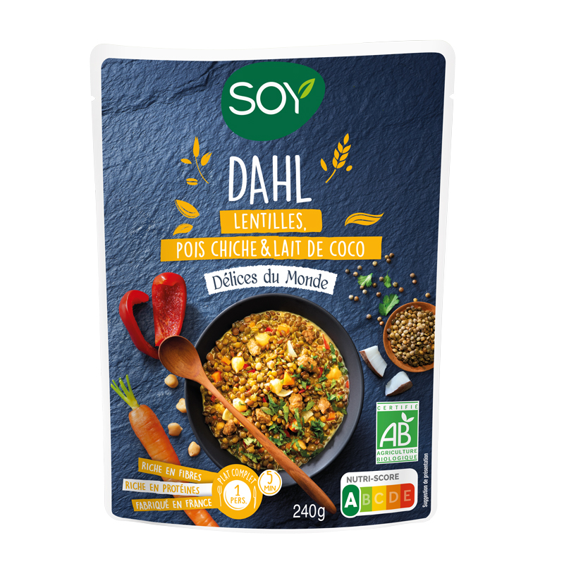 Dahl de lentilles et pois chiche - 240g