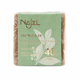 Savon d'Alep 40% - Huile d'olive et baies de laurier - 185g