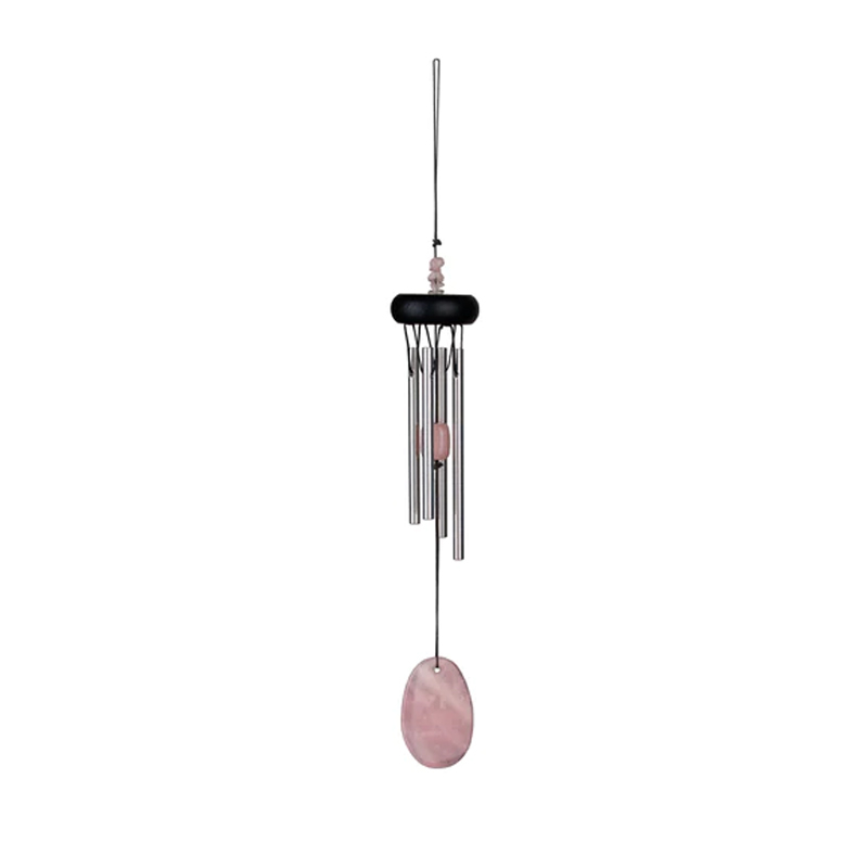 Carillon à vent Woodstock Chimes - Quartz Rose - 29cm