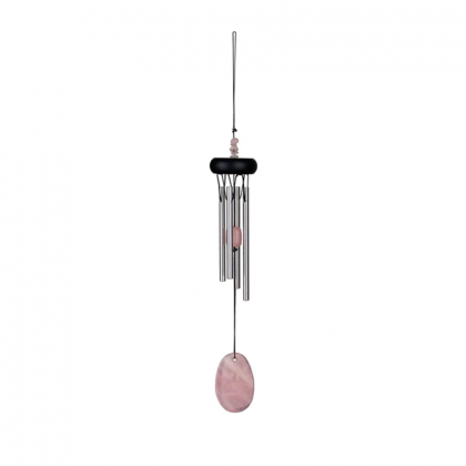 Carillon à vent Woodstock Chimes - Quartz Rose - 29cm