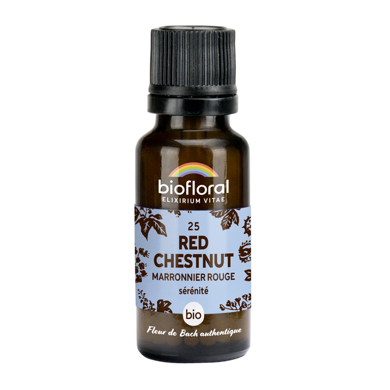 Fleurs de Bach n°25 - Red chesnut, Marronnier rouge bio - Granules 10g