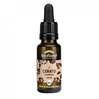 Fleurs de Bach n°05 - Cerato, Plumbago bio - Compte goutte 20ml