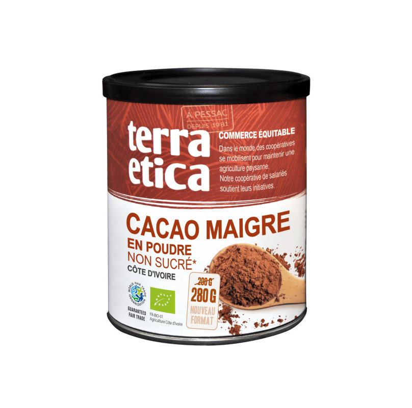 Pur cacao non sucré bio & équitable - 280 g