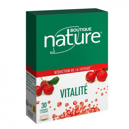 Vitalité - Acérola et vitamine C - Boite de 30 comprimés
