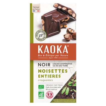 Chocolat noir aux noisettes 66% São Tomé - 180g