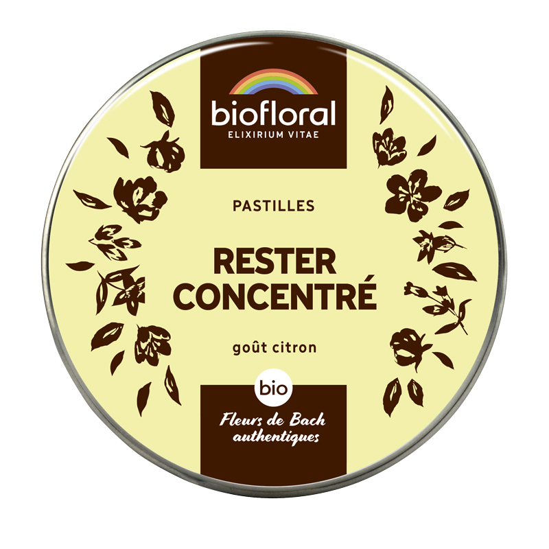 Pastilles aux Fleurs de Bach - Rester concentré - Boite de 50g