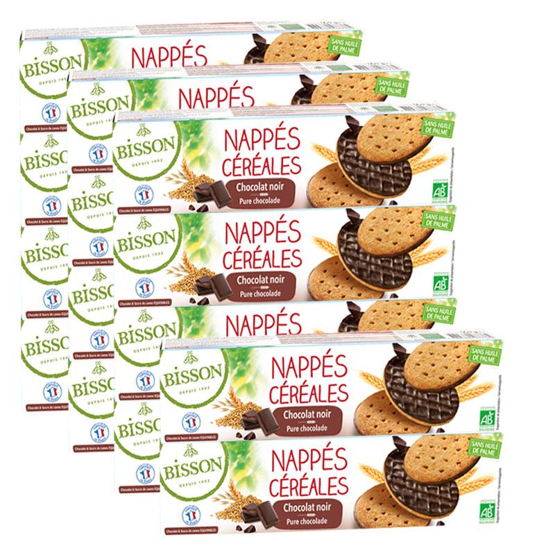 Nappés céréales au chocolat noir - Lot de 14x140g