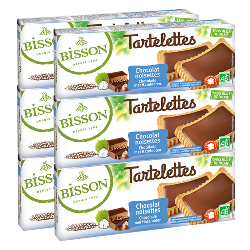 Tartelettes au chocolat & noisettes - Lot de 6x150g