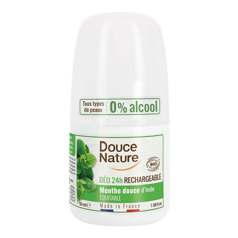 Déodorant bille rechargeable 24h - Menthe douce équitable - 50ml