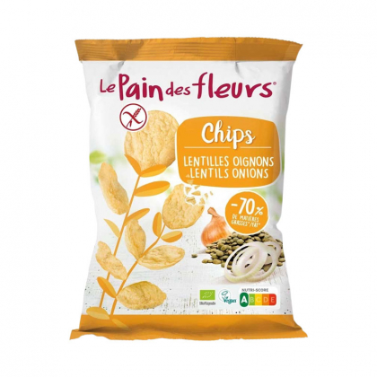 Chips aux lentilles et oignons sans gluten - 50g