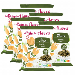 Chips aux lentilles sans gluten - Lot de 6x50g