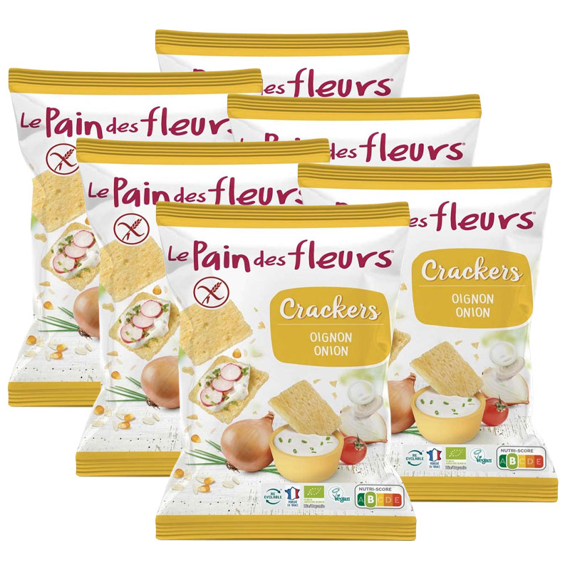 Crackers bio aux oignons - Lot de 6x75g