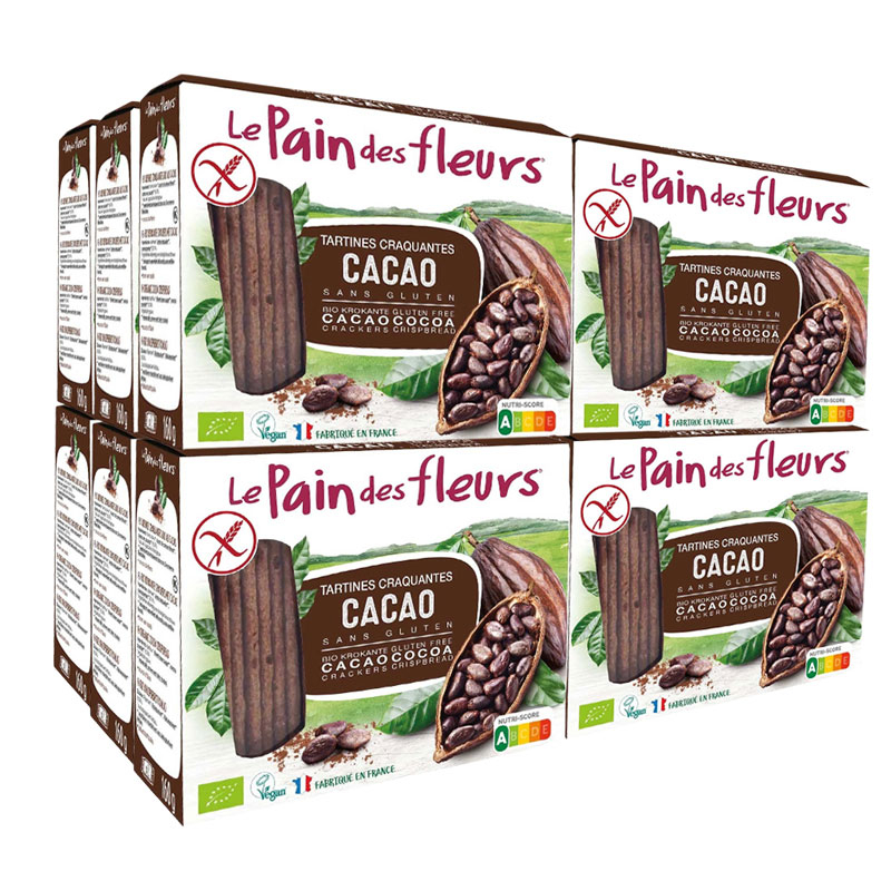 Tartines craquantes au cacao sans gluten - Lot de 12x160g