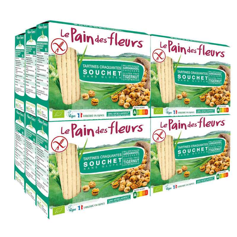 Tartines craquantes au souchet sans gluten - Lot de 12x150g