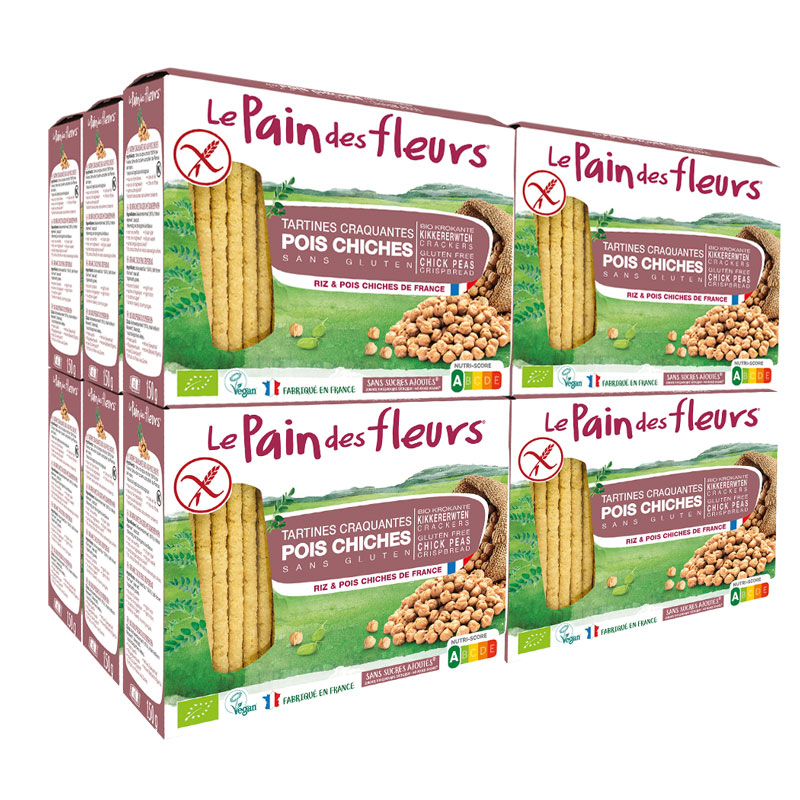 Tartines craquantes aux pois chiches sans gluten - Lot de 12x150g