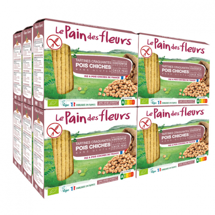 Tartines craquantes aux pois chiches sans gluten - Lot de 12x150g