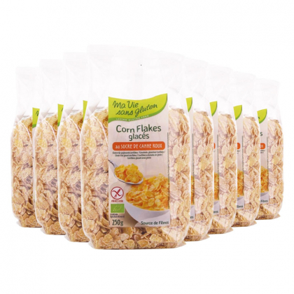 Corn flakes glacés sans gluten - Lot de 8x250g