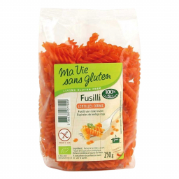 Fusilli lentilles corail sans gluten - 250g